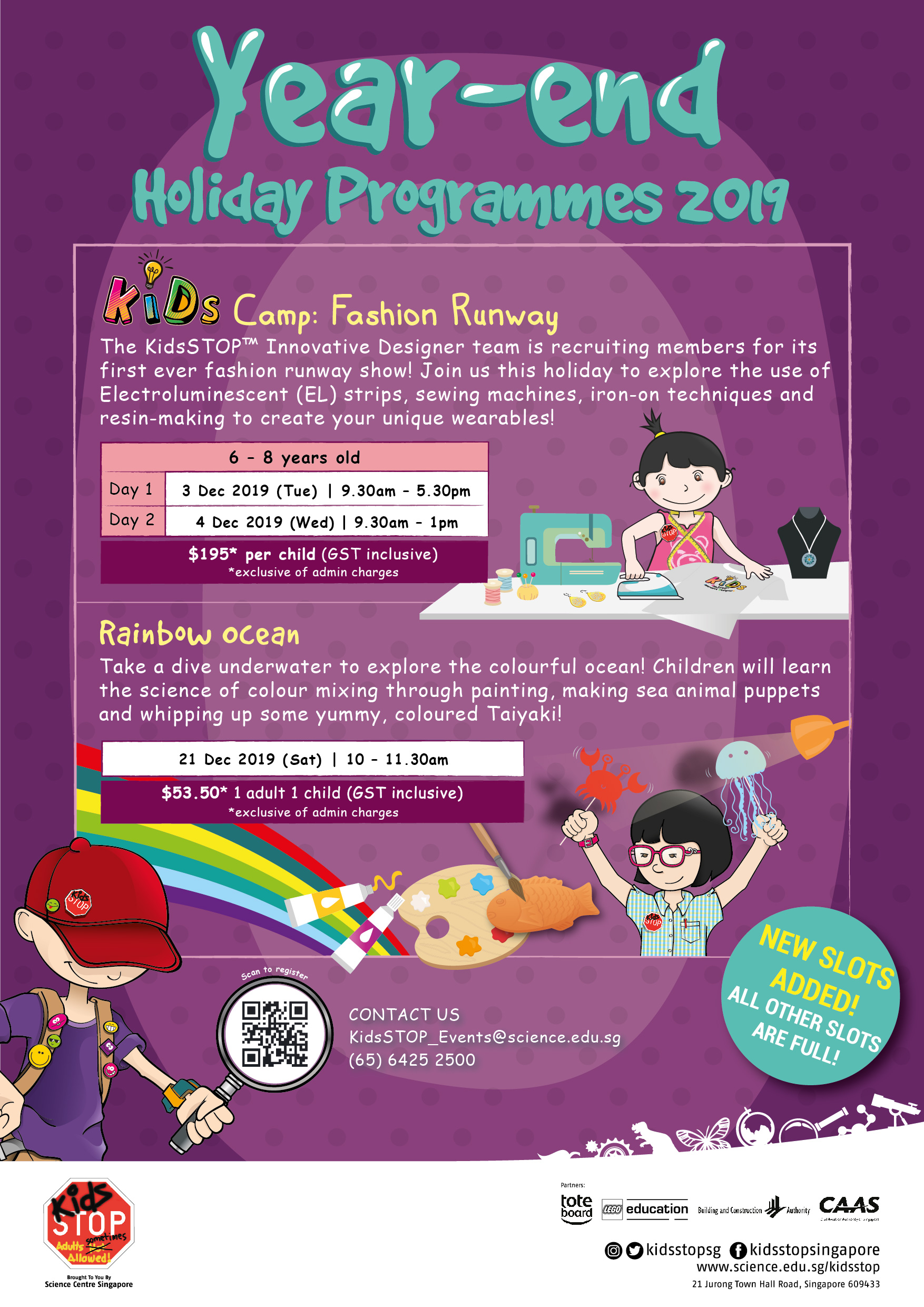 School Holiday Programmes Science Centre Singapore