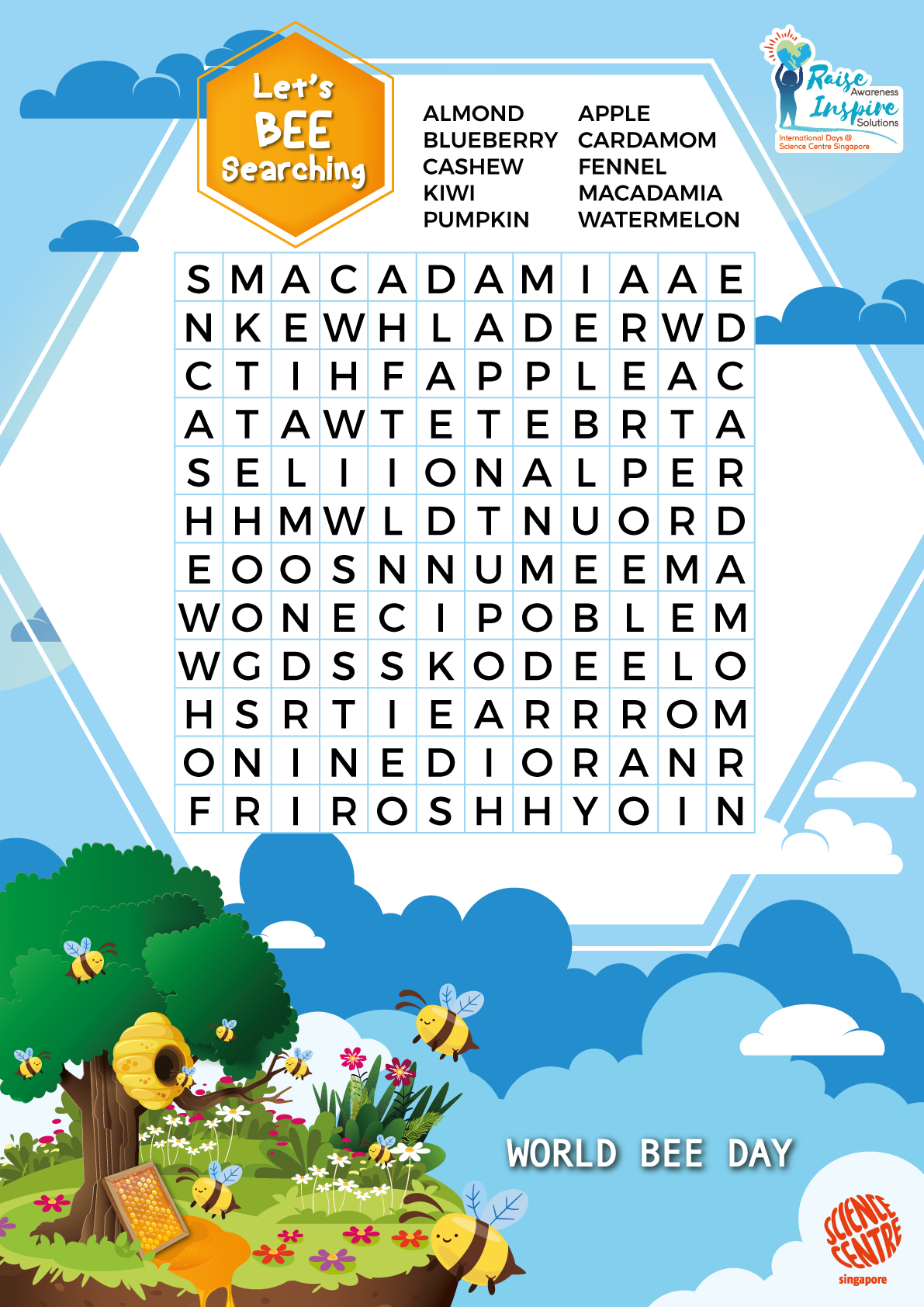 World Bee Day Wordsearch World-Bee-day-wordsearch
