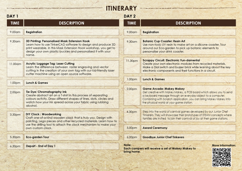Tinker Camp 2020 Itinerary Image Tinker Camp 2020 Itinerary