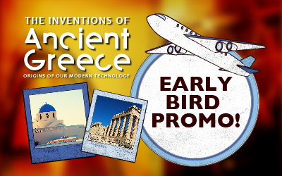 Early Bird Promo - Win a trip to Greece! Fly to Greece! Purchase early bird tickets and stand a chance to win a pair of return airline tickets to Greece!