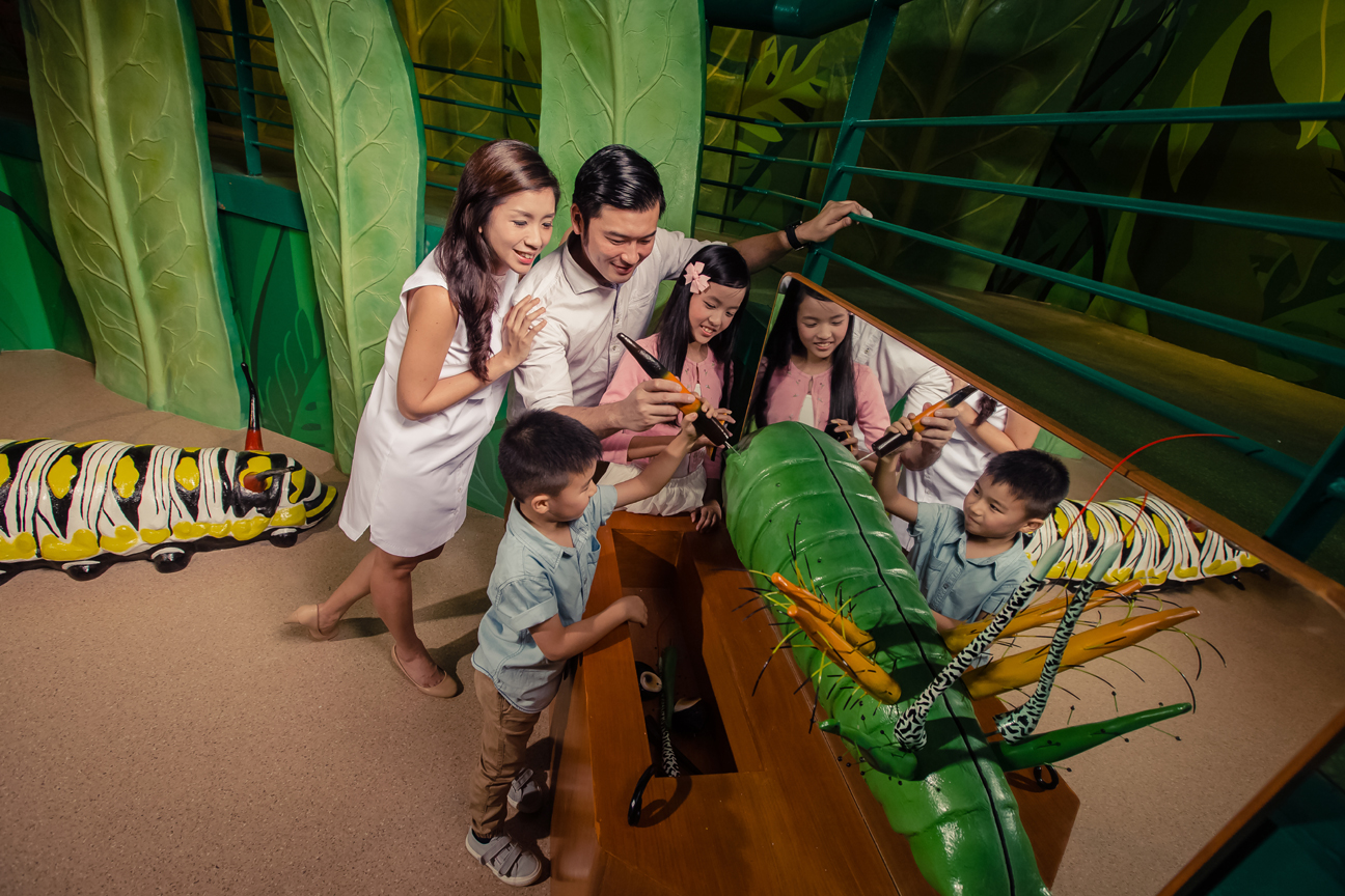 Family at Butterfly exhibit